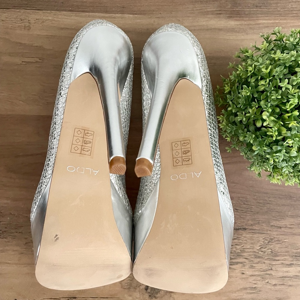 ALDO Silver Sparkly high heels - Picture 5 of 10